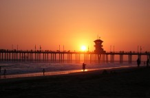 Sunset over Huntington Beach