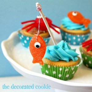 Fish cupcake at The Decorated Cookie