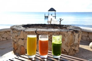 Fresh fruit juices at Viceroy Riviera Maya
