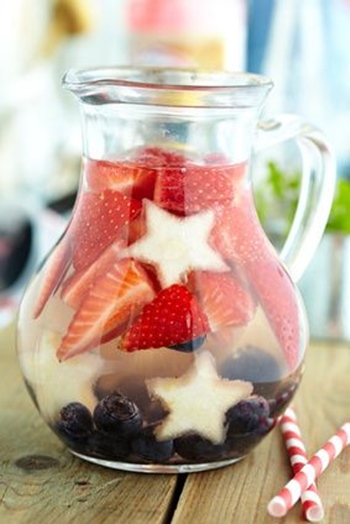 4th of July at the beach: Red, White and Blue Sangria
